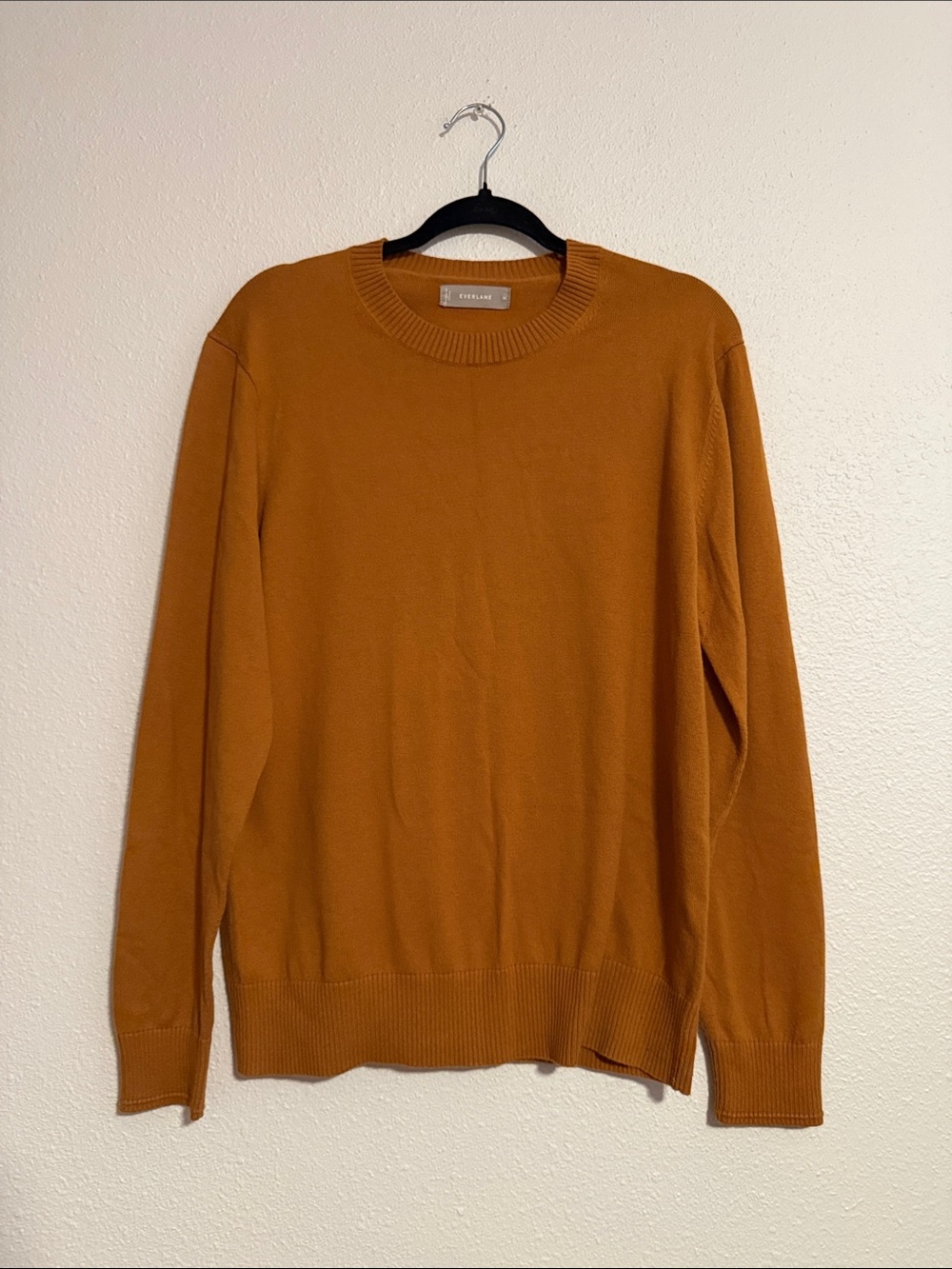 Everlane The No Sweat Sweater in Burnt Orange